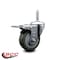 Service Caster 4 Inch Gray Polyurethane Wheel Swivel 34 Inch Threaded Stem Caster Total Lock Brake SCC SCC-TSTTL20S414-PPUB-34212 - alternate 2